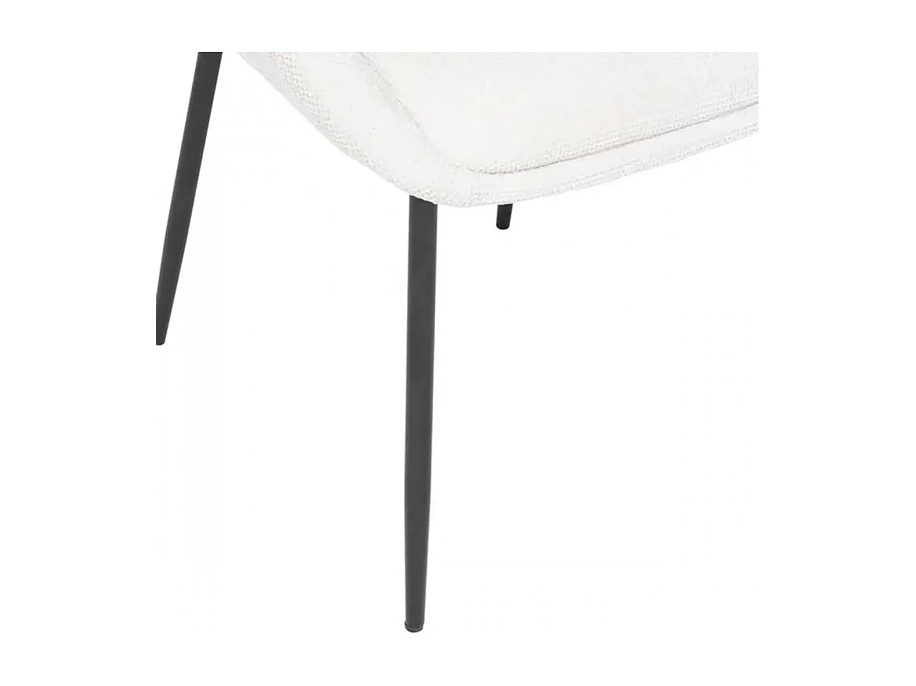 Lot de 2 chaises de salle à manger en tissu chenille avec des pieds en métal, coloris beige - Longueur 60 x Profondeur 57 x Hauteur 81 cm