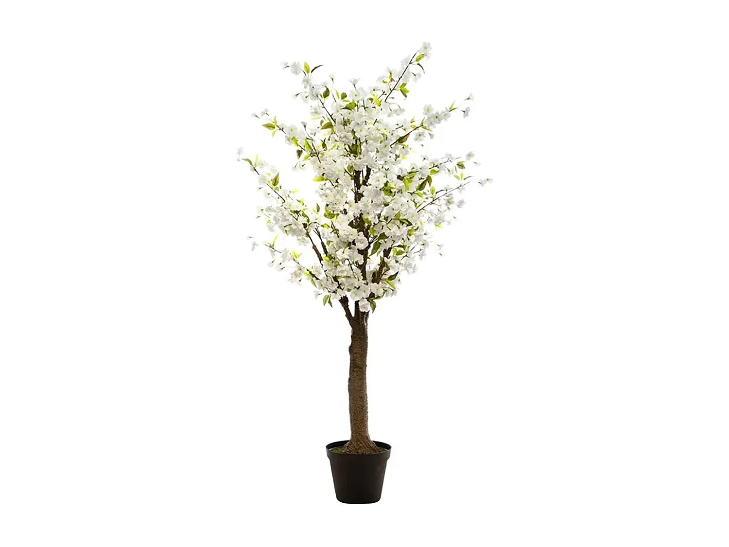 Plante artificielle Cerisier avec fleurs artificiels coloris blanc avec pot -Longueur 100 x Profondeur 100 x Hauteur 200 cm