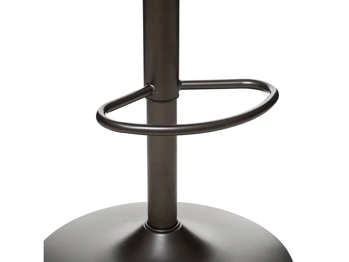 Lot de 2 Chaises de bar hautes ajustables en cuir, coloris marron - Longueur 45 x Profondeur 52 x Hauteur 104 cm