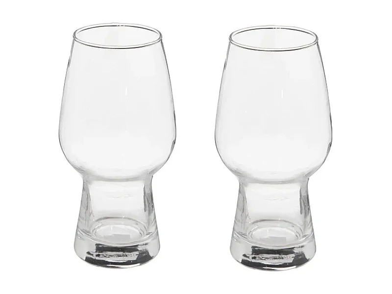 Lot de 2 Verres à Bière "Design" 43cl Transparent