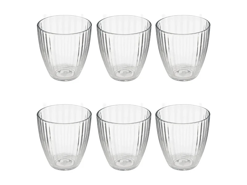 Lot de 6 Verres à Eau "Mathe'Eau" 28cl Transparent