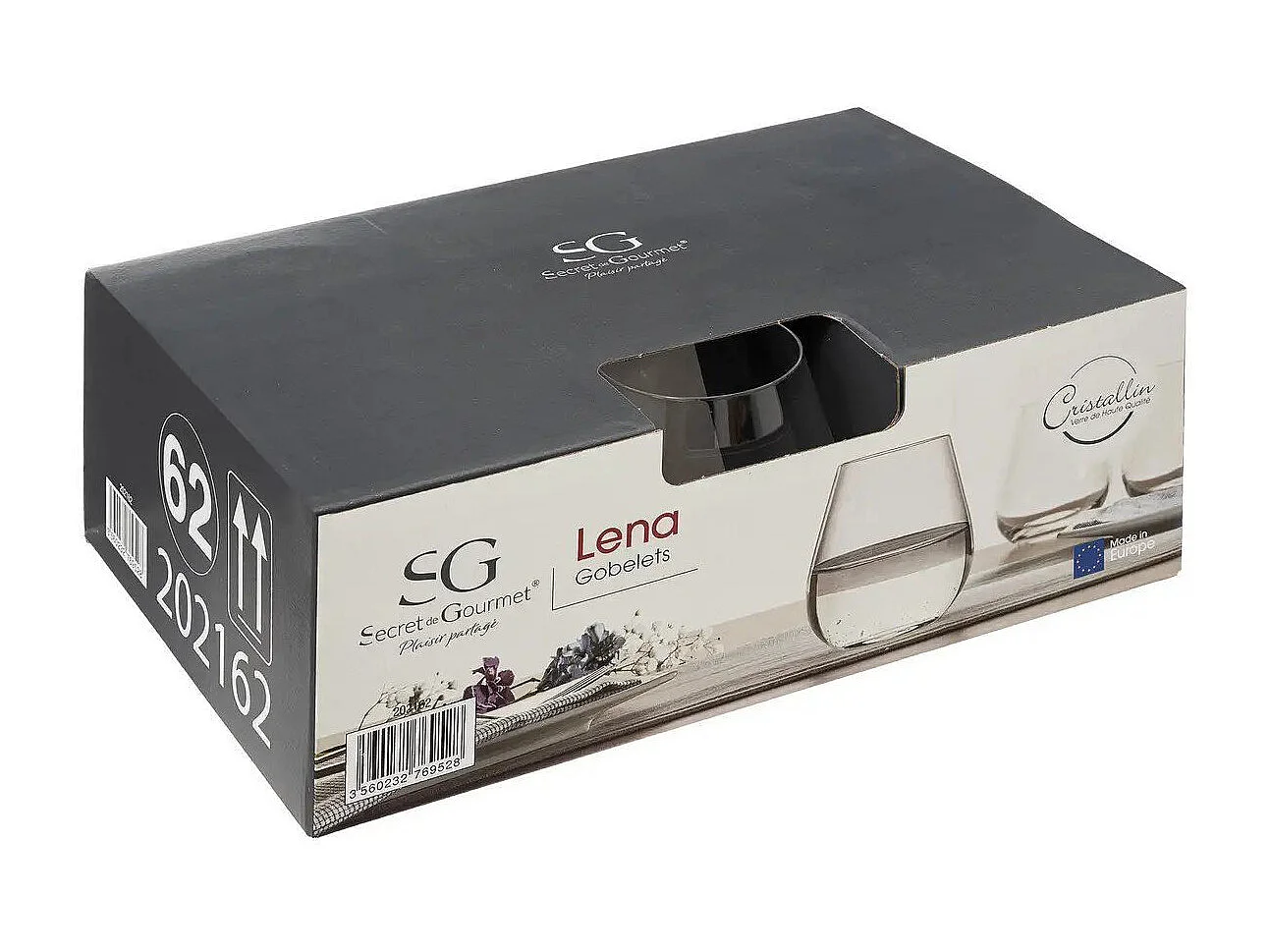 Lot de 6 Verres à Eau "Lena" 38cl Transparent