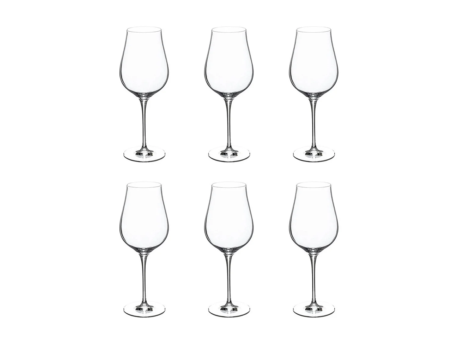 Lot de 6 Verres à Eau Design "Oriane" 50cl Transparent