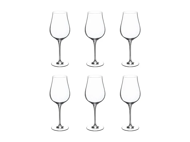 Lot de 6 Verres à Eau Design "Oriane" 50cl Transparent