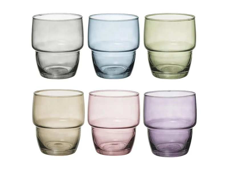 Lot de 6 Verres à Eau "Rodrig'eau" 28cl Multicolore