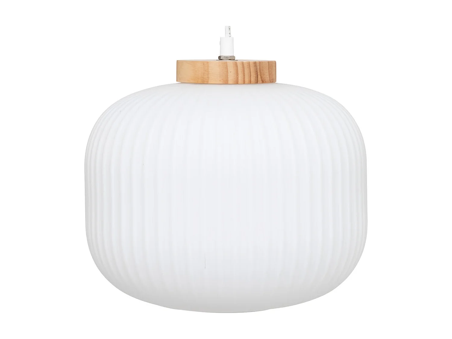 Lampe Suspension en Verre "Travis" 25cm Blanc