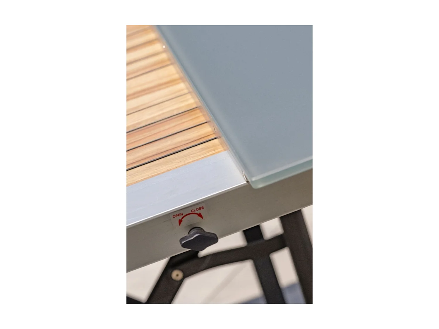 Table de Jardin en Verre "Honfleur" 180-250cm Gris Anthracite