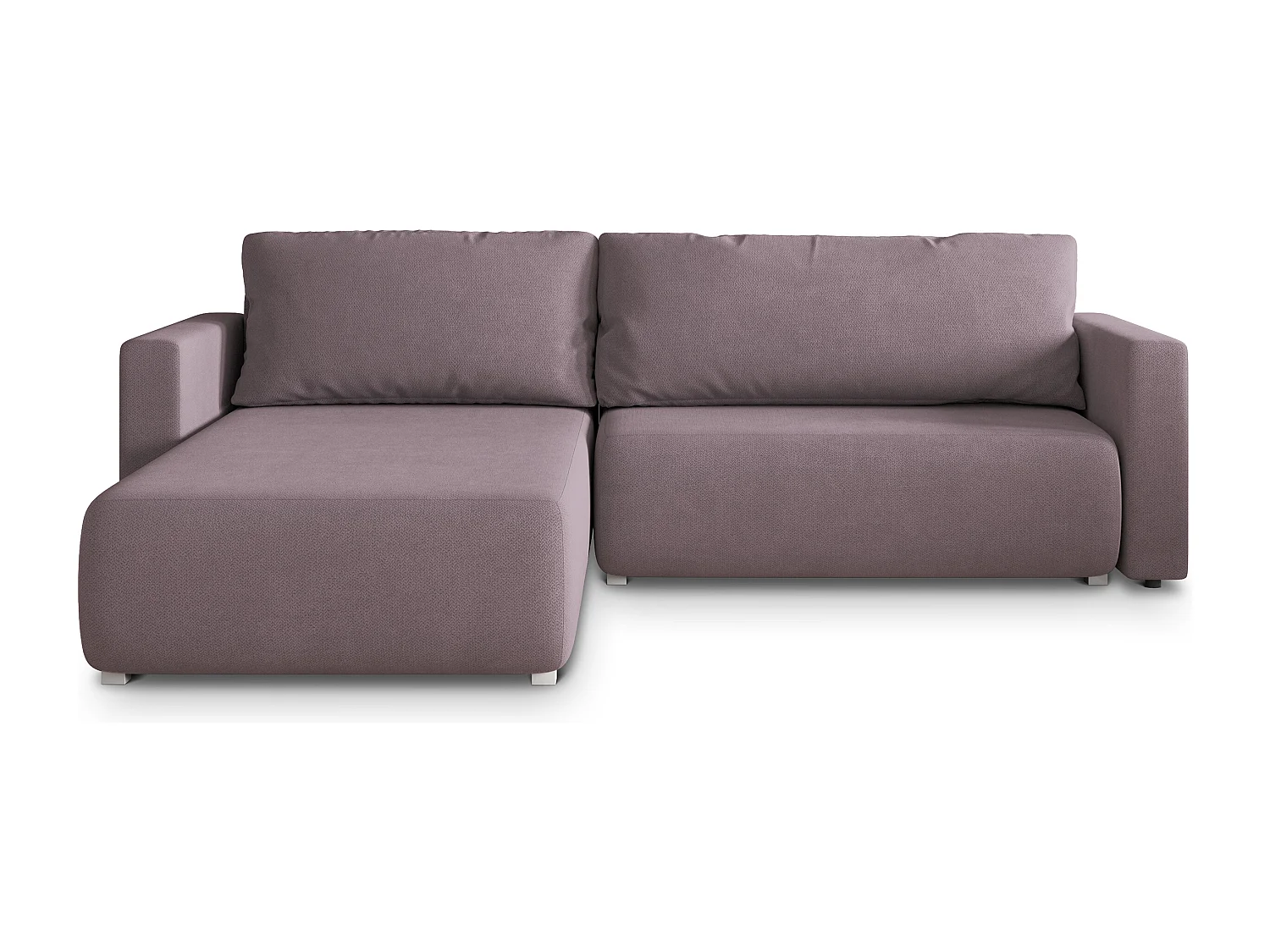 Hoekbank TURIN van fluweel met slaapfunctie Rosa