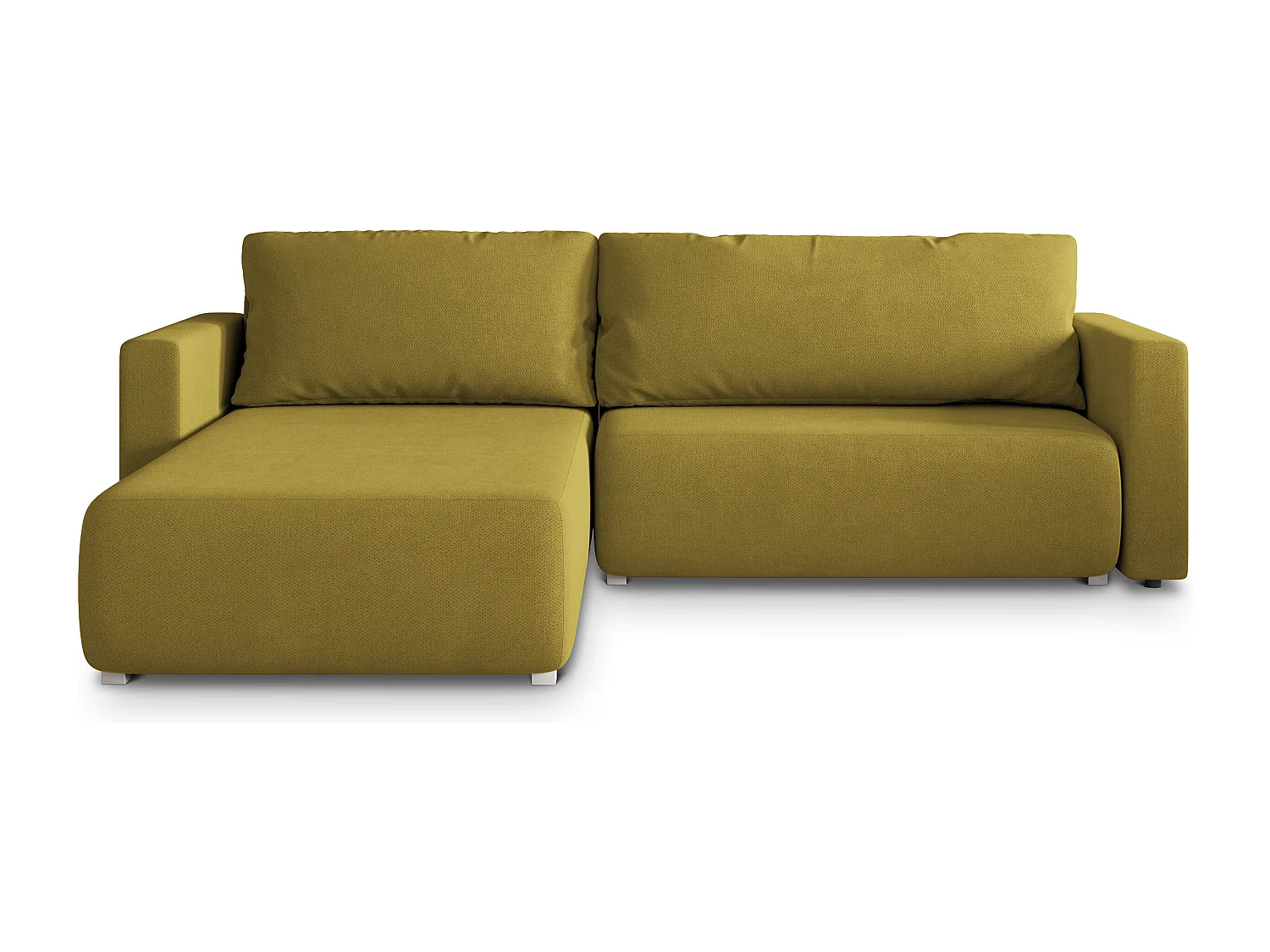 Hoekbank TURIN van fluweel met slaapfunctie Gelb