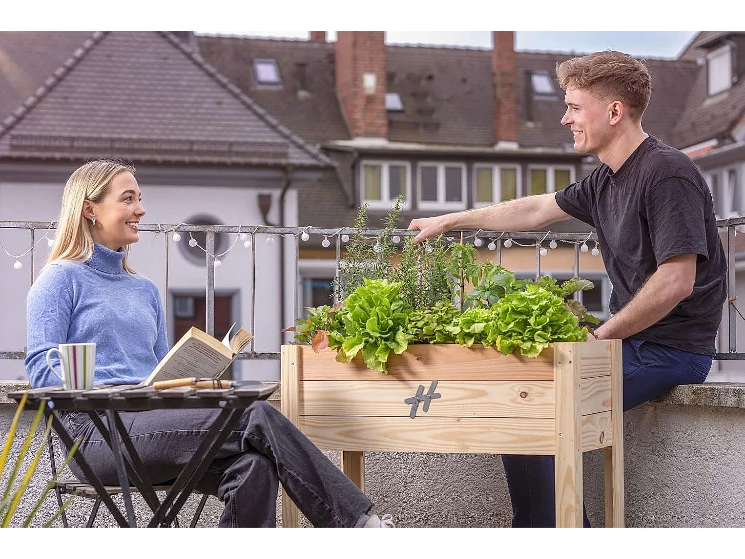 Hochbeet Pflanzkasten Terrasse Balkon