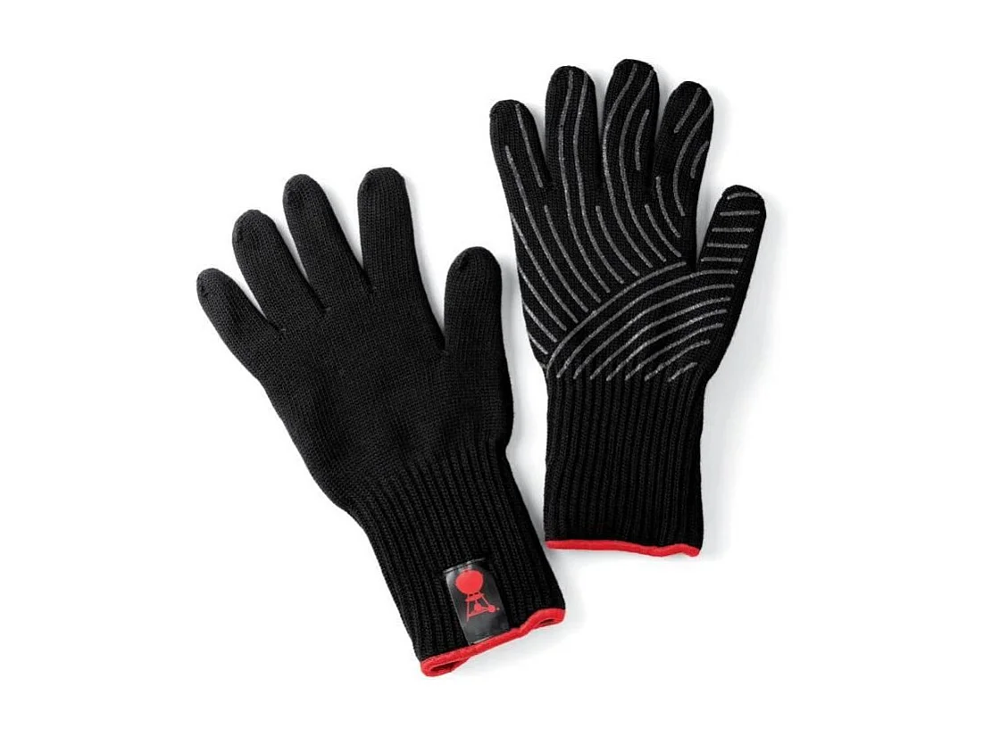 Weber Premium Barbecue Handschoenen Kevlar en Siliconen Maat S/M Zwart Antislip