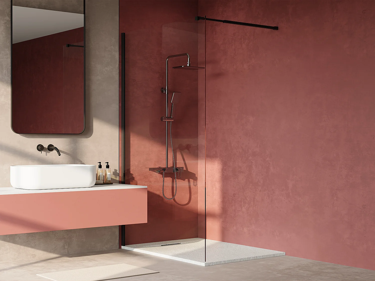 Receveur extra-plat à poser ou à encastrer recoupable en résine SMC avec siphon - Blanc mat - 120 x 90 cm - TARPOSA