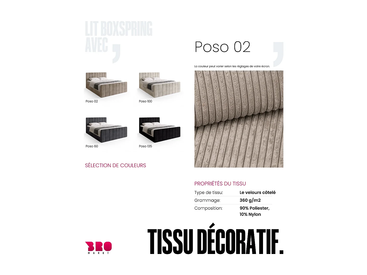 Lit boxspring avec rangement DENVER DUO - matelas - surmatelas - crème - 140x200 cm