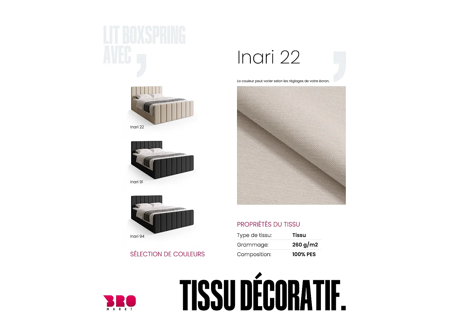 Lit boxspring avec rangement DENVER DUO - matelas - surmatelas - crème - 140x200 cm