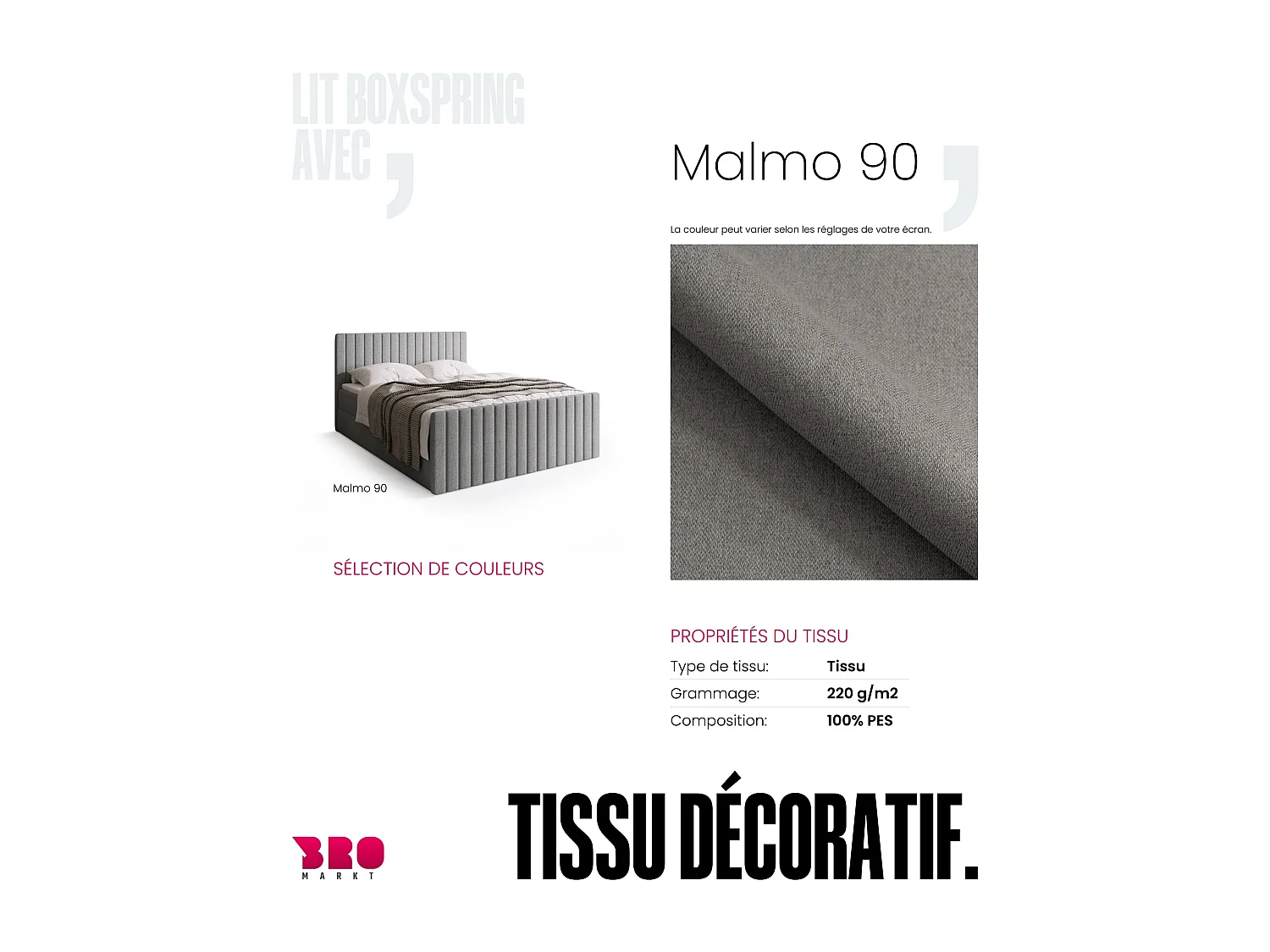 Lit boxspring avec rangement DREAM DUO - matelas - surmatelas - gris - 140x200 cm