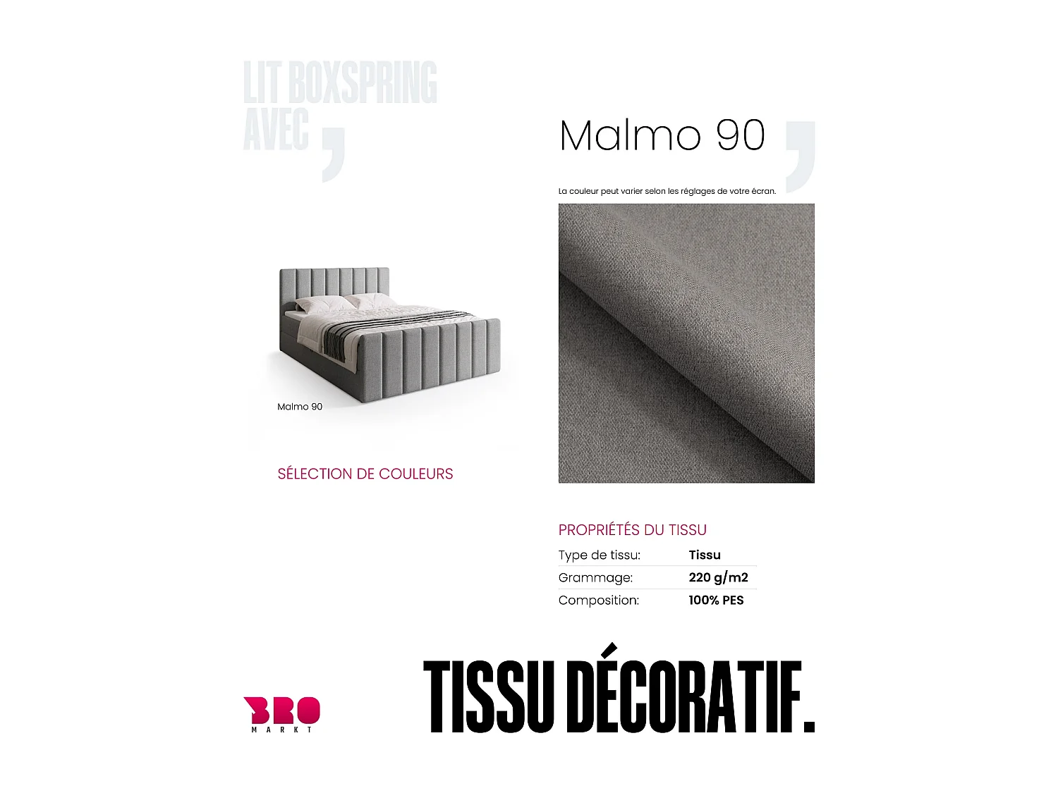 Lit boxspring avec rangement DENVER DUO - matelas - surmatelas - gris - 140x200 cm