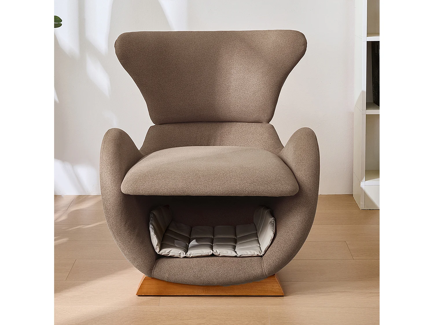 Fauteuil adapté aux animaux de compagnie - 66 x 69 x 76 cm - tissu anti-griffures - bois - marron