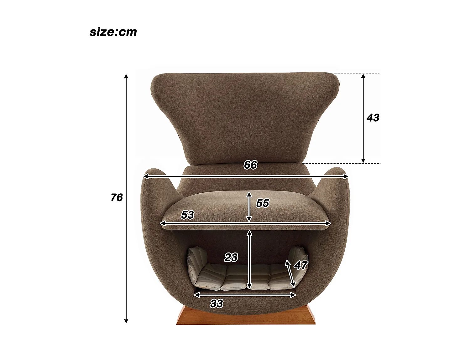 Fauteuil adapté aux animaux de compagnie - 66 x 69 x 76 cm - tissu anti-griffures - bois - marron