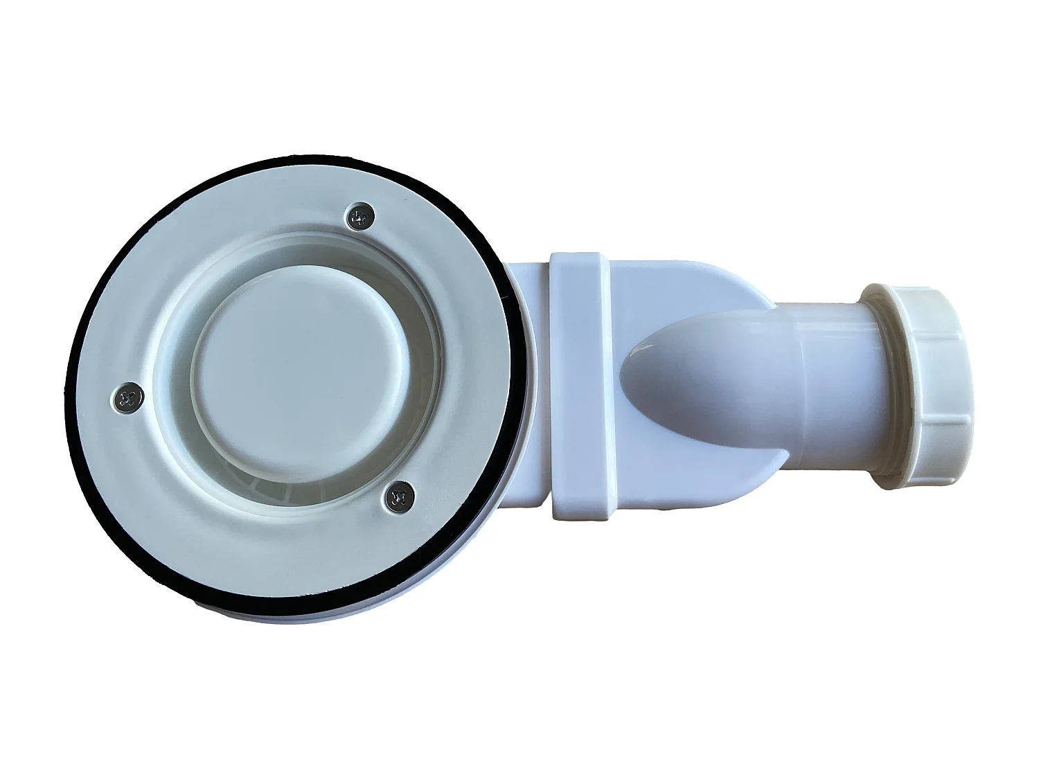Receveur extra-plat à poser ou à encastrer recoupable en résine SMC avec siphon - Effet terrazzo blanc - 140 x 90 cm - MIRNOSA