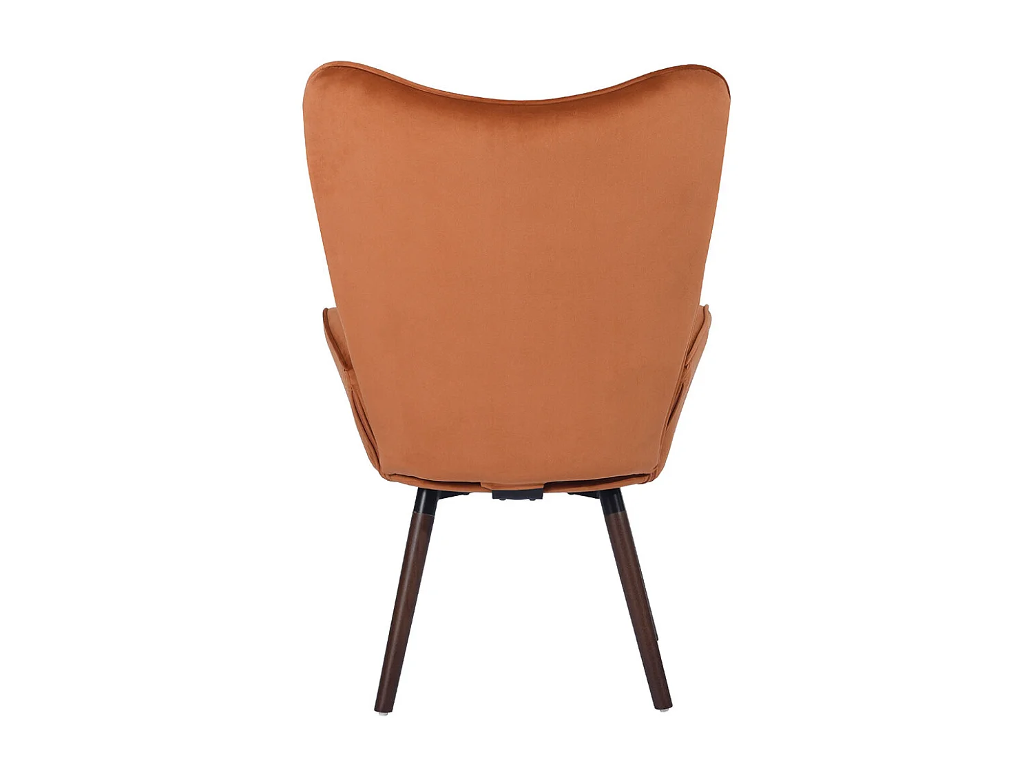 Poltrona Design Scandinavo schienale Alto Velluto Terracotta Velluto Sedia Lounge