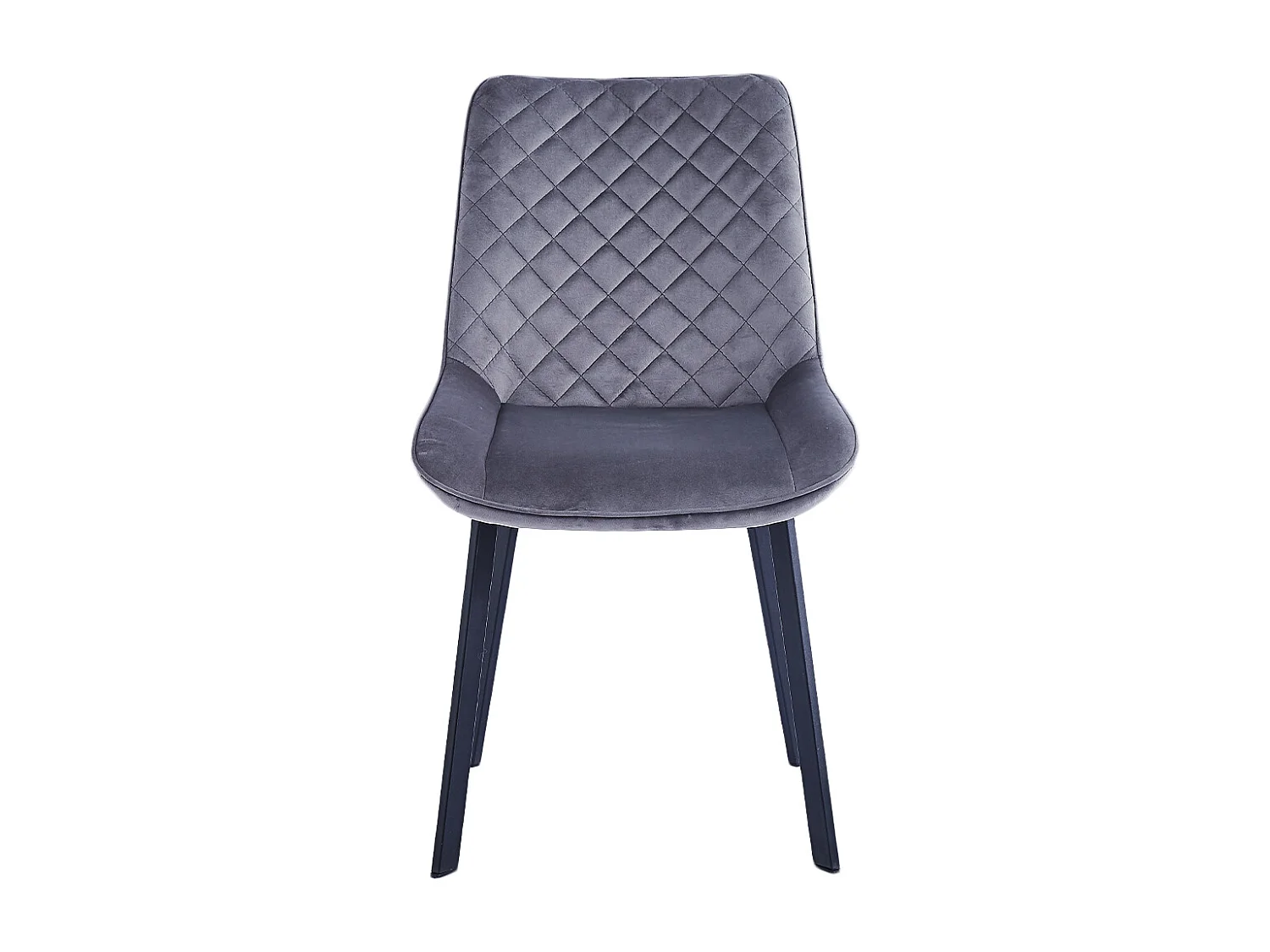 Set 4 Sedie da Pranzo Rivestimento Velluto Grigio Sedia Ufficio Casa Ergonomica