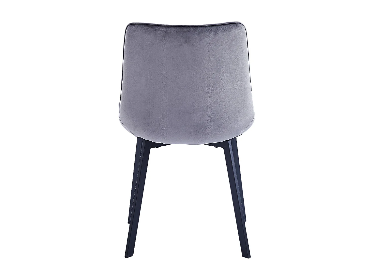 Set 4 Sedie da Pranzo Rivestimento Velluto Grigio Sedia Ufficio Casa Ergonomica