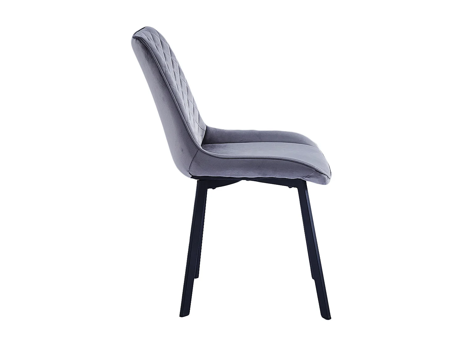 Set 4 Sedie da Pranzo Rivestimento Velluto Grigio Sedia Ufficio Casa Ergonomica