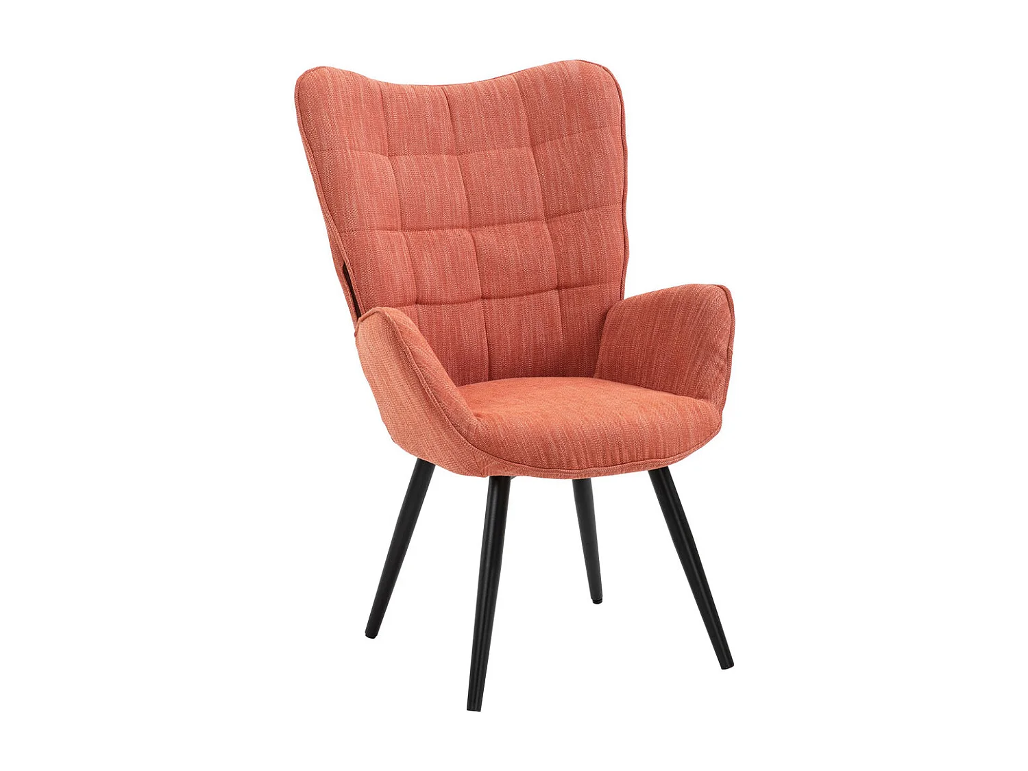 Poltrona da Casa Ufficio Papaya Tessuto Sedia con Seduta Ergonomica e Braccioli