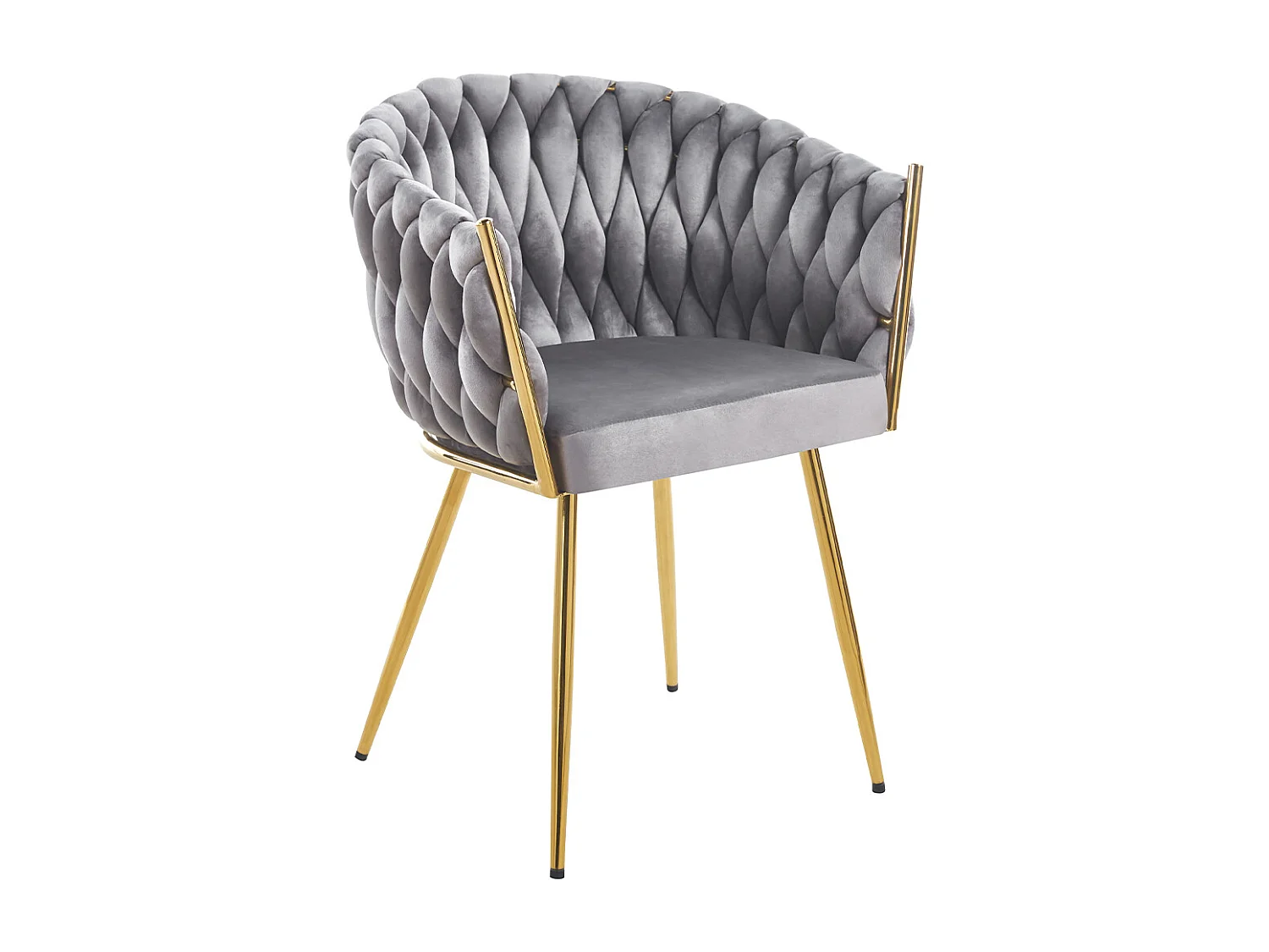 Set 2 Sedie per Sala da Pranzo e Ufficio in Velluto Grigio Sedia Ergonomica