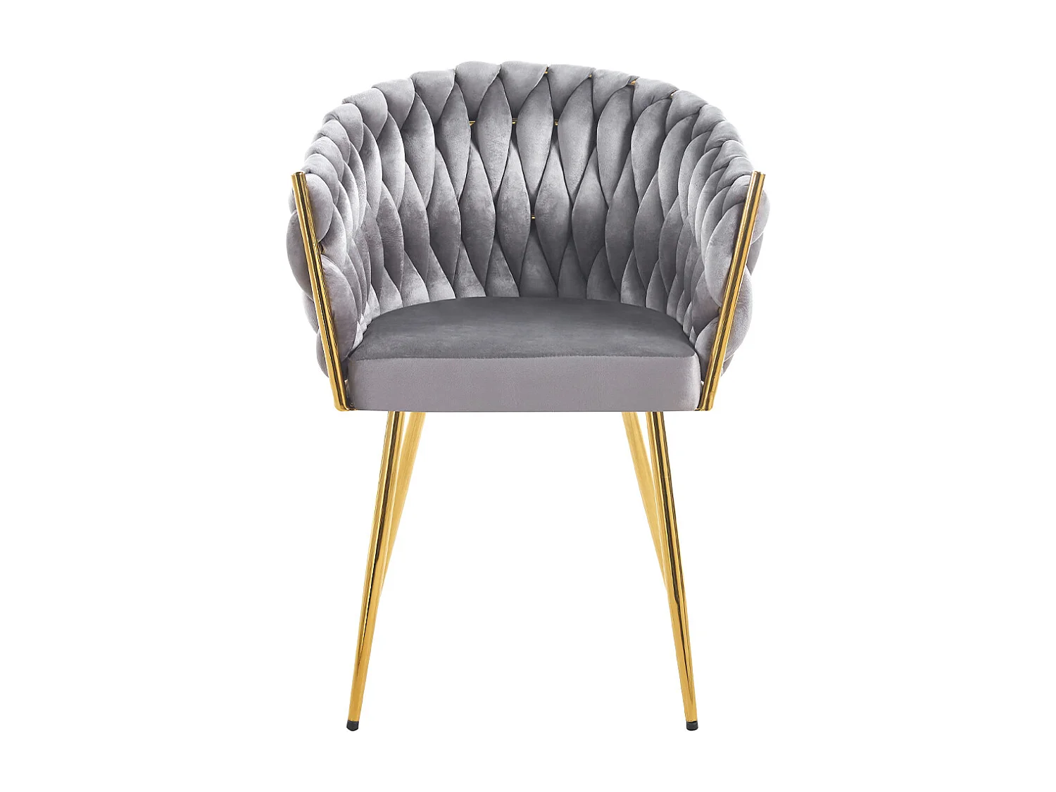 Set 2 Sedie per Sala da Pranzo e Ufficio in Velluto Grigio Sedia Ergonomica
