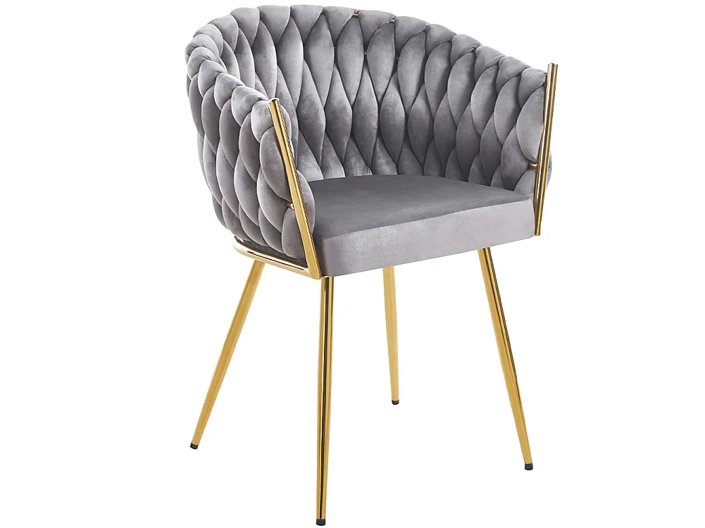 Set 2 Sedie per Sala da Pranzo e Ufficio in Velluto Grigio Sedia Ergonomica