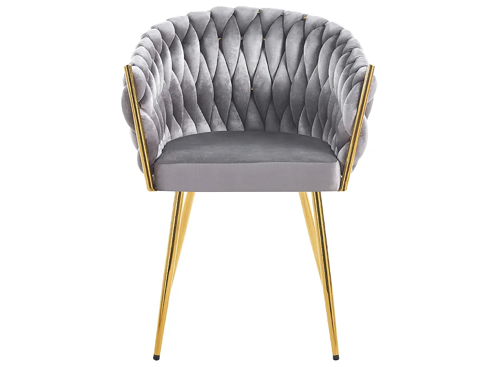 Set 2 Sedie per Sala da Pranzo e Ufficio in Velluto Grigio Sedia Ergonomica