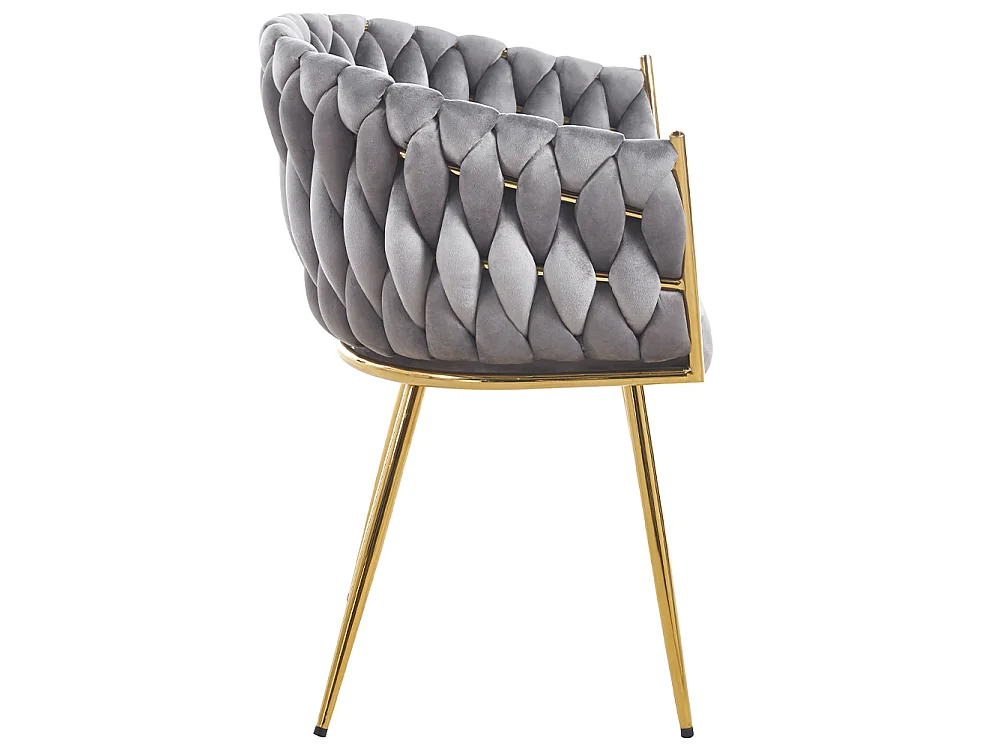 Set 2 Sedie per Sala da Pranzo e Ufficio in Velluto Grigio Sedia Ergonomica