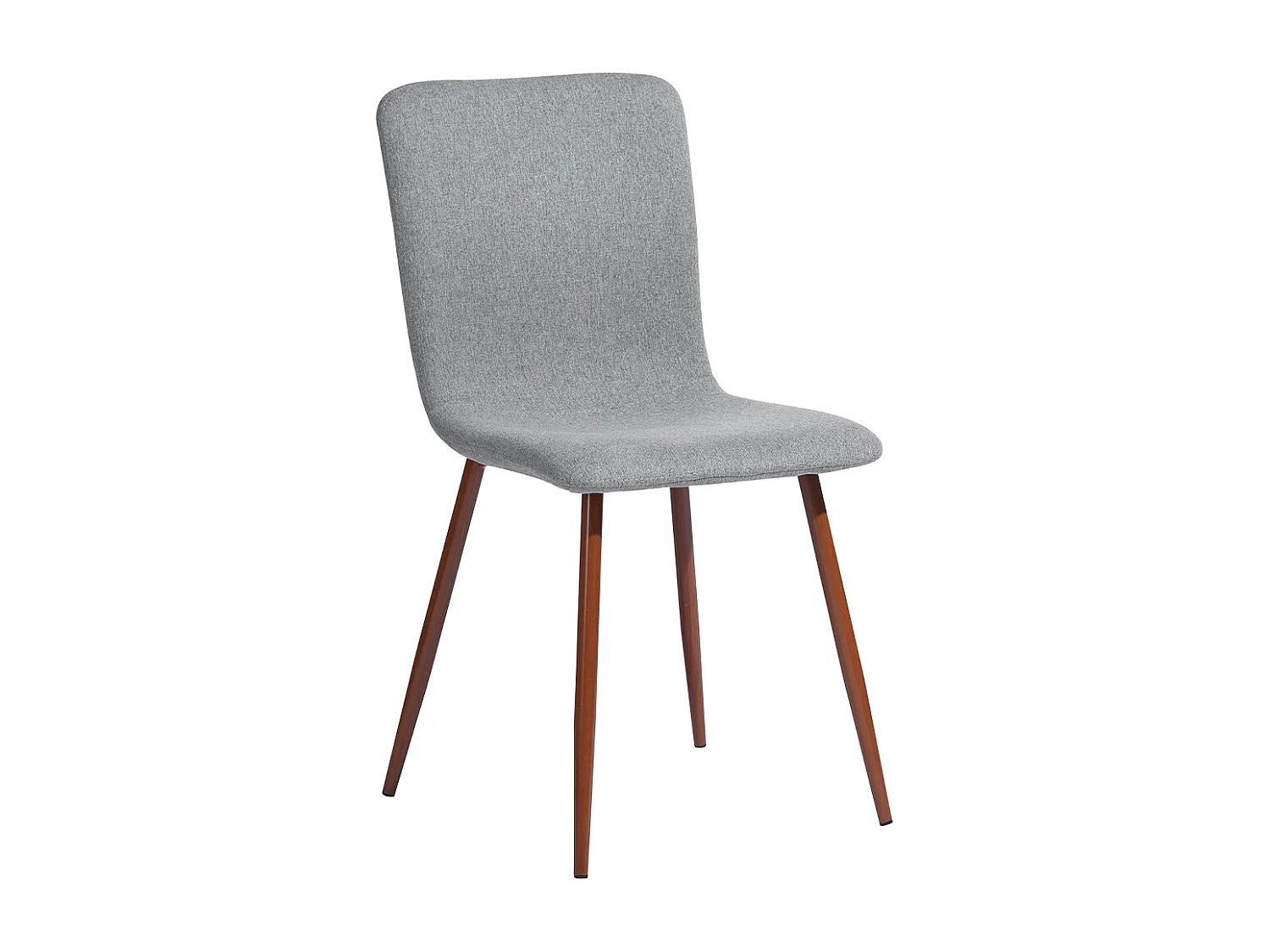 Set 4 Sedie per Sala da Pranzo Grigio con Gambe Effetto Legno Seduta Ergonomica