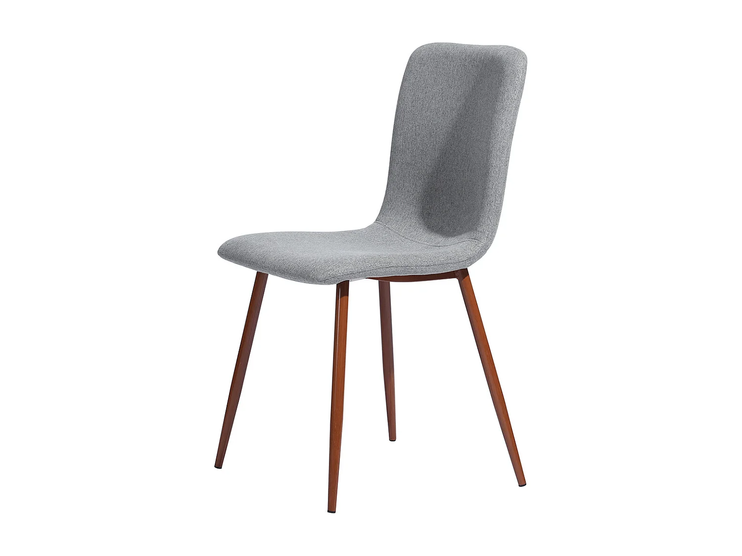 Set 4 Sedie per Sala da Pranzo Grigio con Gambe Effetto Legno Seduta Ergonomica