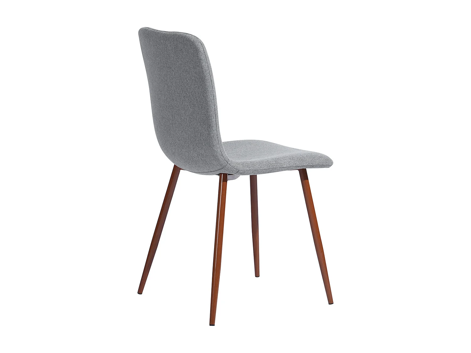 Set 4 Sedie per Sala da Pranzo Grigio con Gambe Effetto Legno Seduta Ergonomica