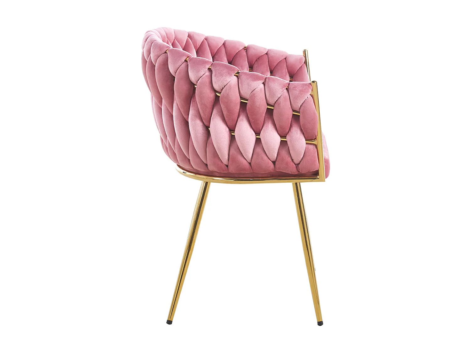 Set 2 Sedie per Sala da Pranzo e Ufficio in Velluto Rosa Antico Sedia Ergonomica