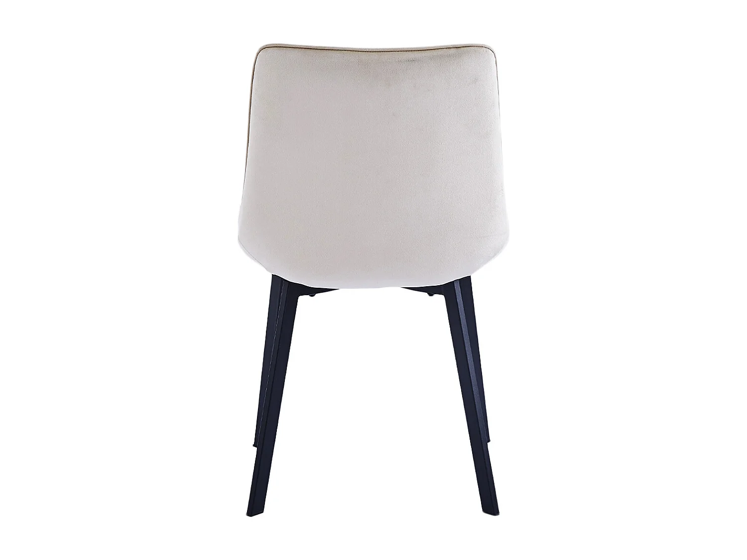 Set 4 Sedie da Pranzo Rivestimento Velluto Beige Sedia Ufficio Casa Ergonomica