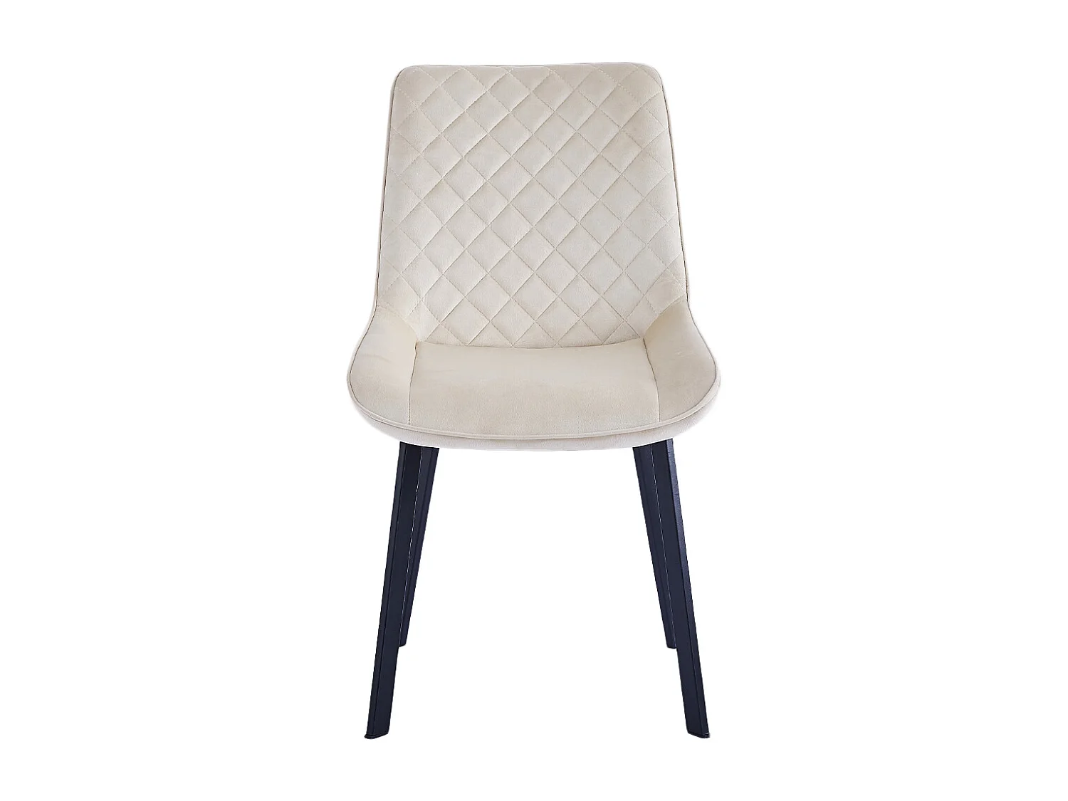Set 4 Sedie da Pranzo Rivestimento Velluto Beige Sedia Ufficio Casa Ergonomica
