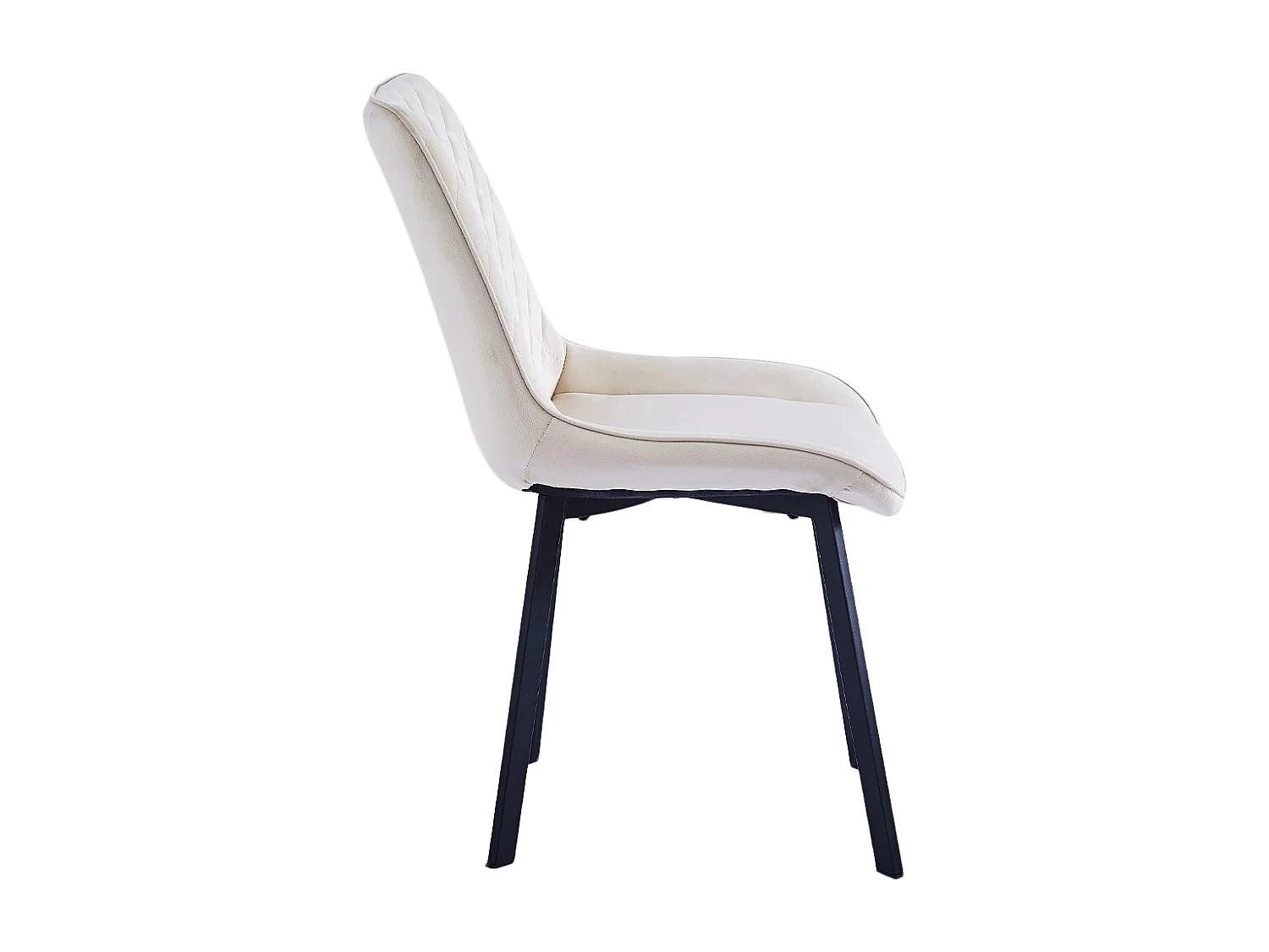 Set 4 Sedie da Pranzo Rivestimento Velluto Beige Sedia Ufficio Casa Ergonomica