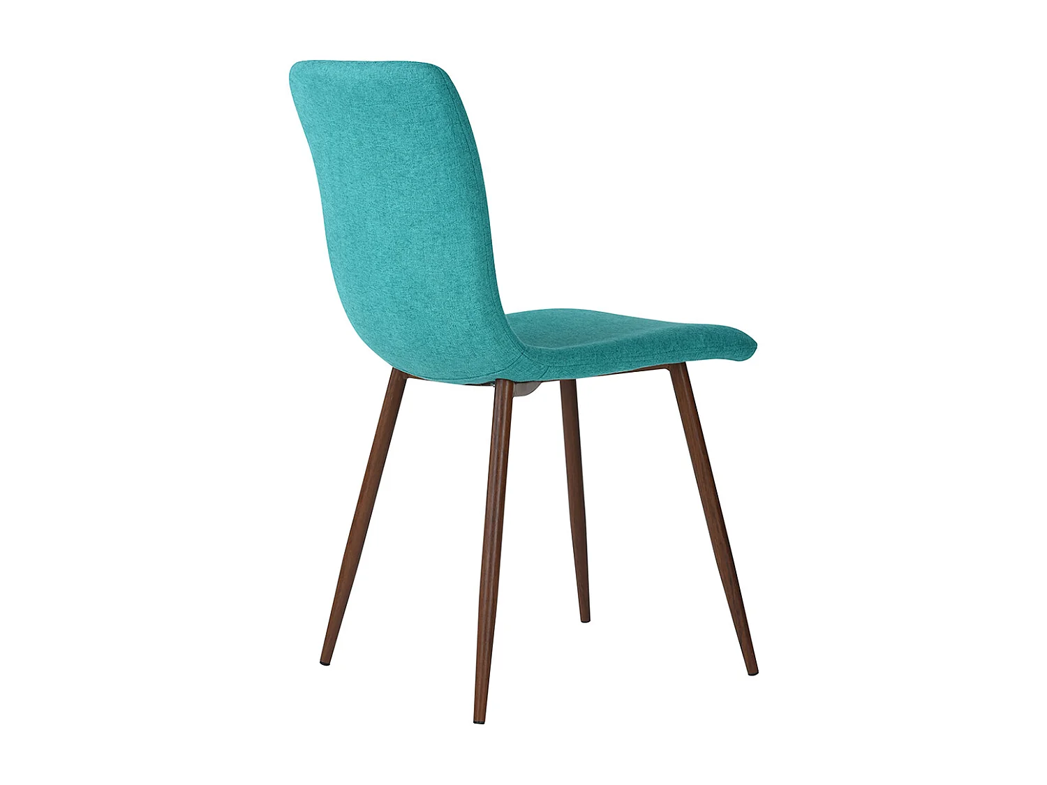 Set 4 Sedie per Sala da Pranzo Turchese Gambe Effetto Legno Seduta Ergonomica