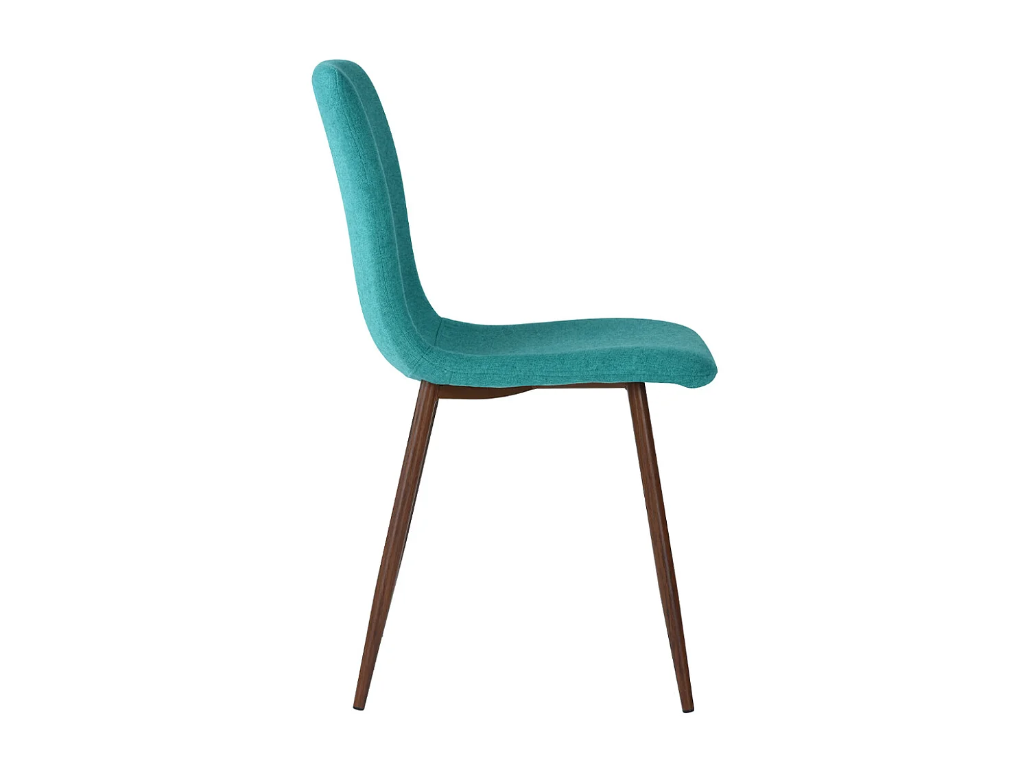 Set 4 Sedie per Sala da Pranzo Turchese Gambe Effetto Legno Seduta Ergonomica