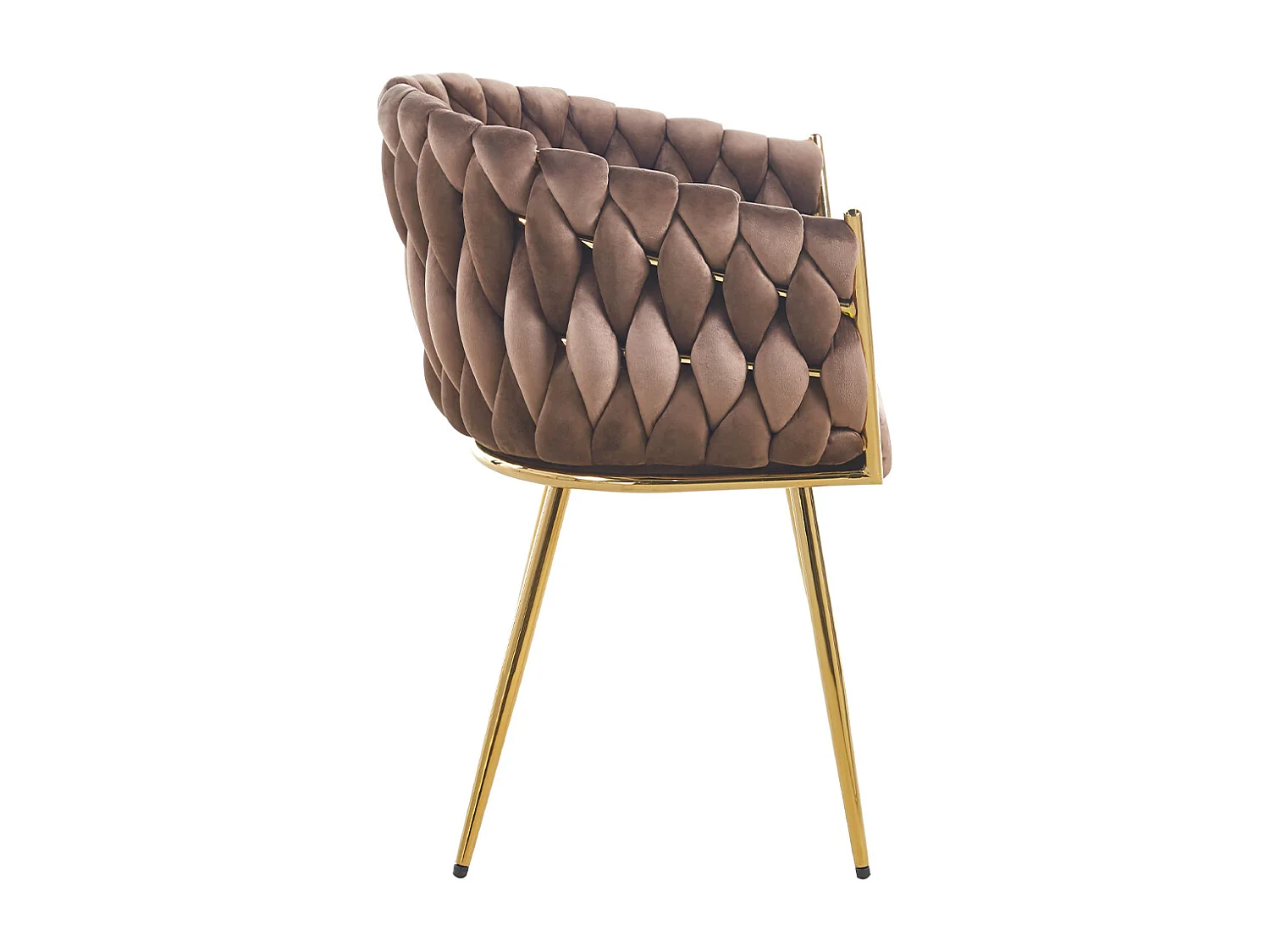 Set 2 Sedie per Sala da Pranzo e Ufficio in Velluto Marrone Sedia Ergonomica