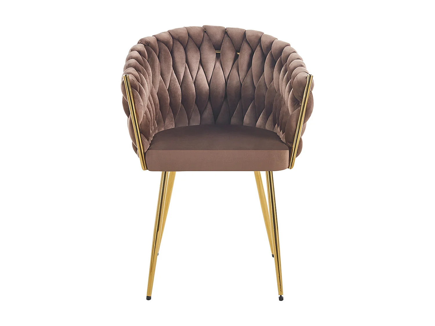Set 2 Sedie per Sala da Pranzo e Ufficio in Velluto Marrone Sedia Ergonomica