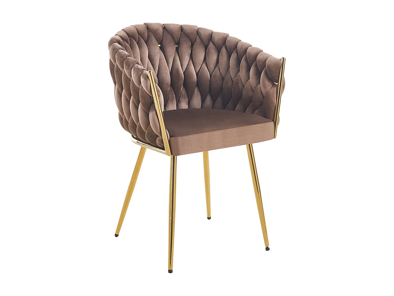 Set 2 Sedie per Sala da Pranzo e Ufficio in Velluto Marrone Sedia Ergonomica