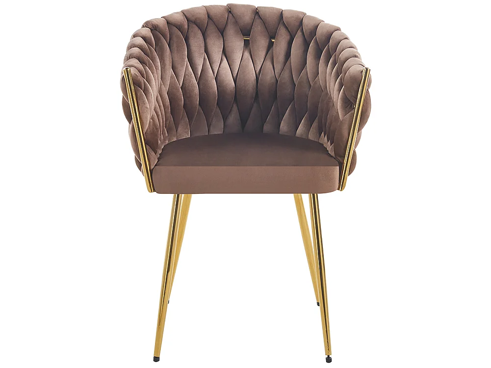 Set 2 Sedie per Sala da Pranzo e Ufficio in Velluto Marrone Sedia Ergonomica
