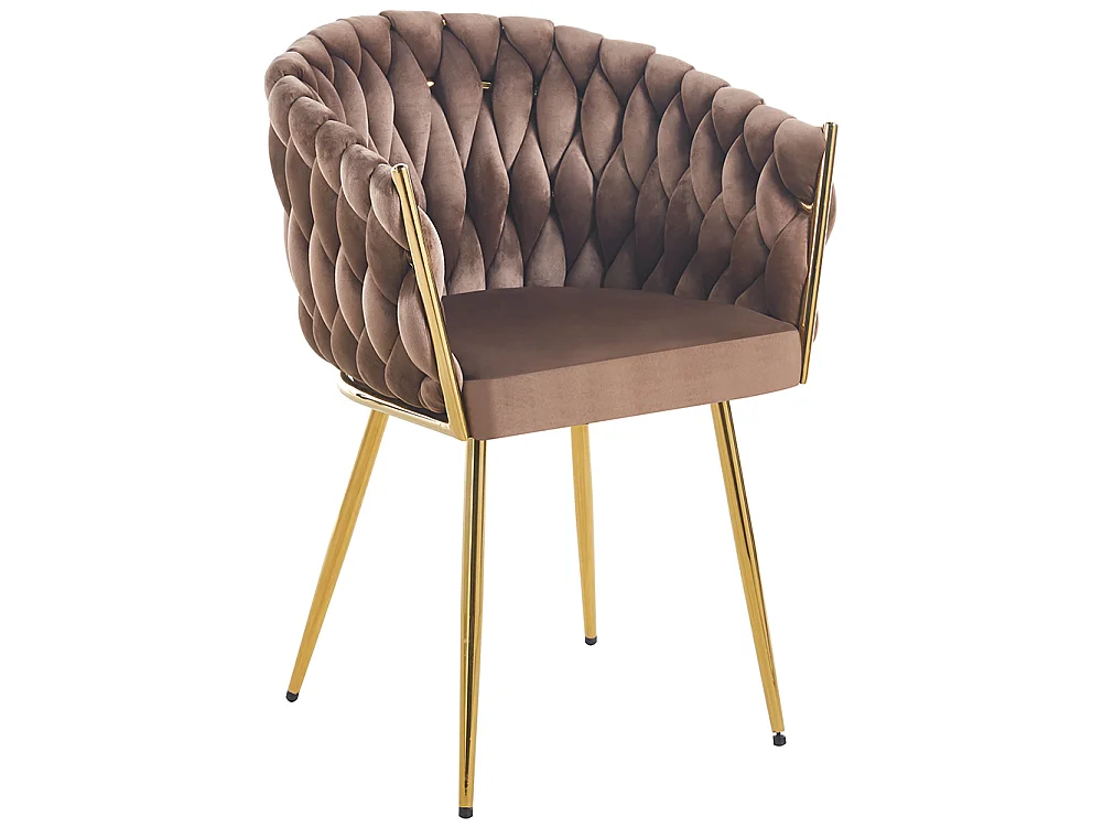 Set 2 Sedie per Sala da Pranzo e Ufficio in Velluto Marrone Sedia Ergonomica
