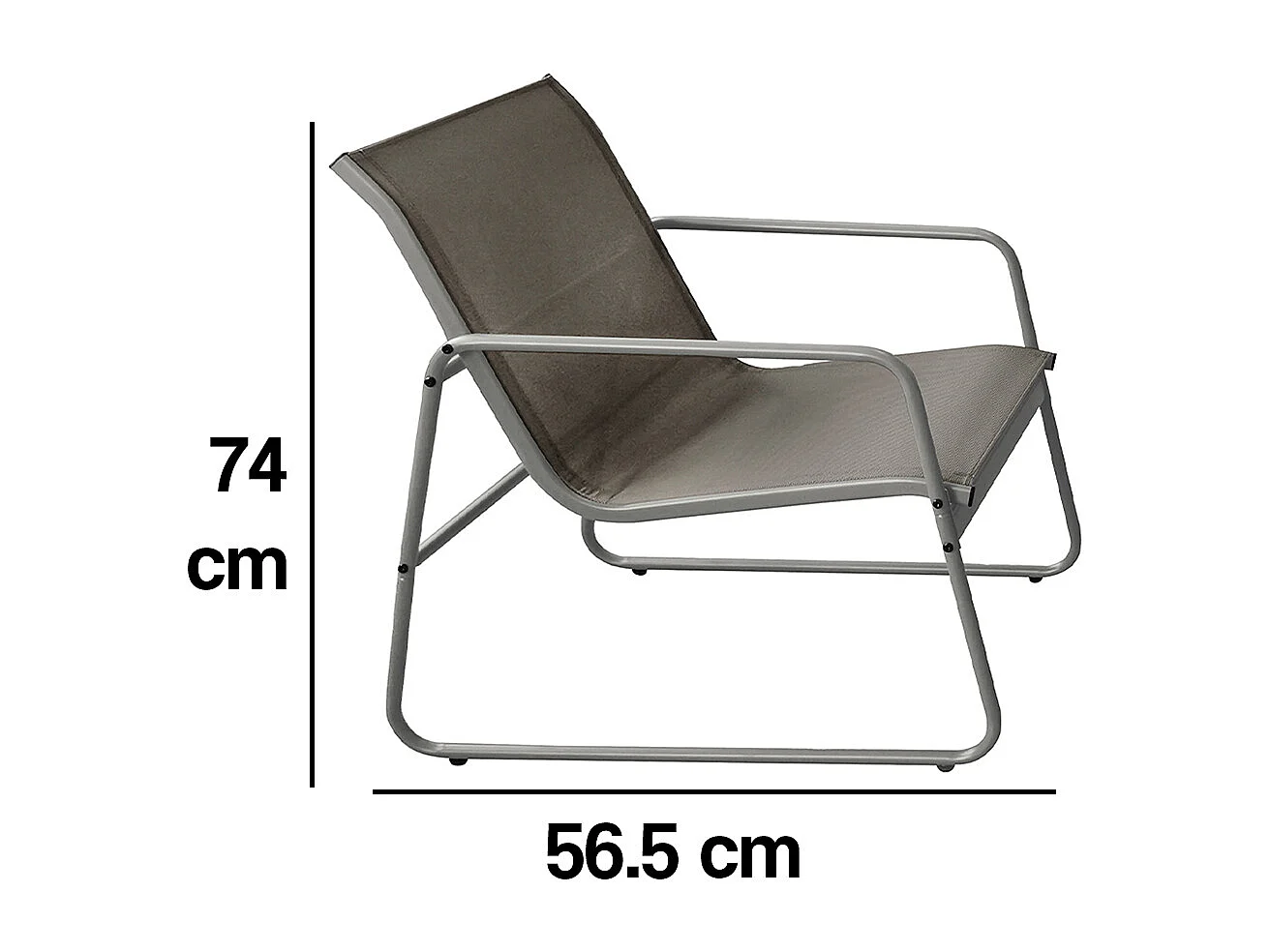 Set Salotto da Giardino con 2 Sedie Divano e Tavolino per Patio Esterno Grigio