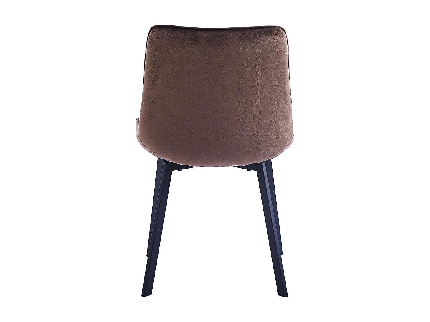 Set 4 Sedie da Pranzo Rivestimento Velluto Marrone Sedia Ufficio Casa Ergonomica