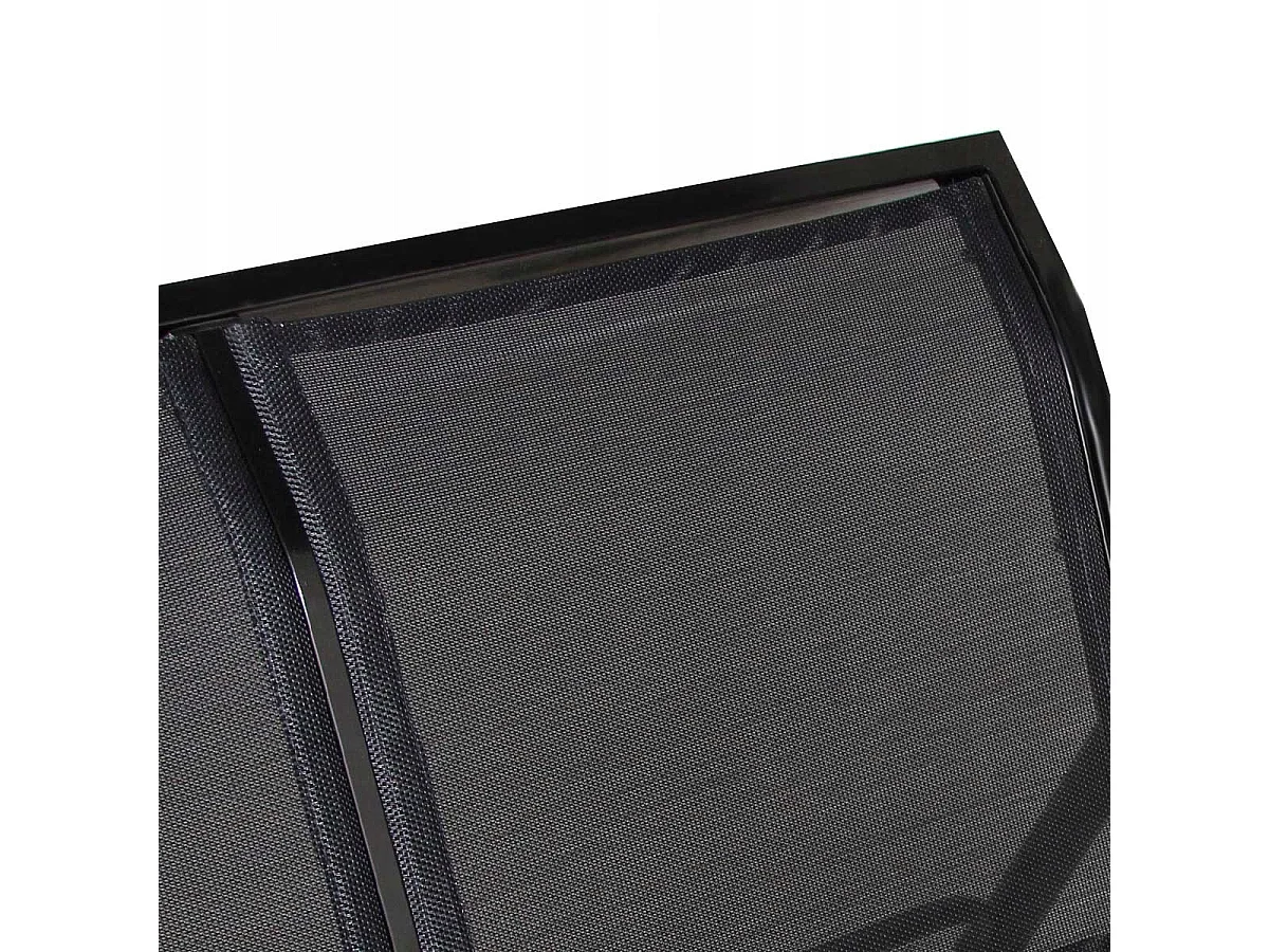 Hollywoodschaukel Gartenschaukel Schaukelbank Gartenliege mit Sonnendach 3-Sitzer-schwarz